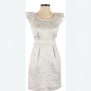 Vera Wang Lavender Label Textured White Mini Dress